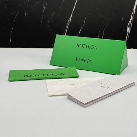 NEW BOTTEGA VENETA BV1109O 001 SILVER AVIATOR UNISEX EYEGLASSES - Picture 11 of 11